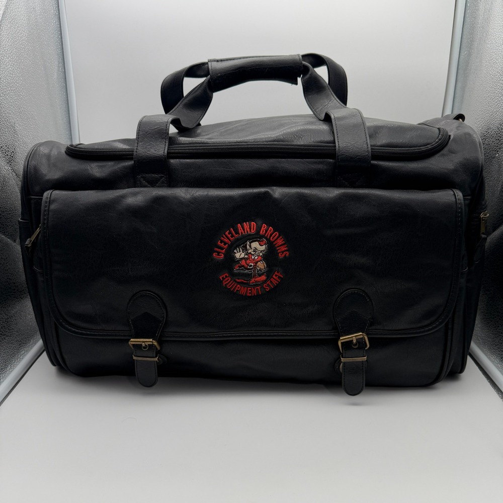 Cleveland Browns Mercury Duffle Bag Luggage Black Equipment Staff Faux Leather